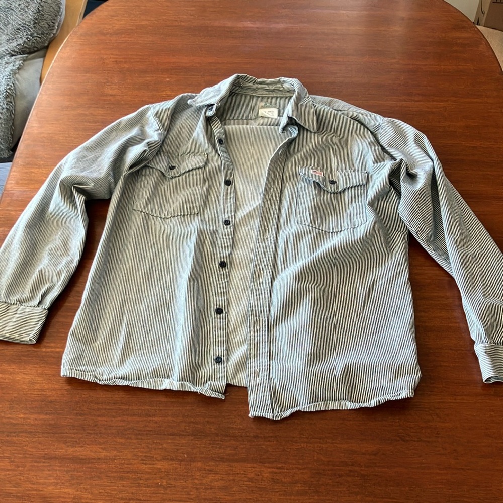 Striped Button-Up Shirt